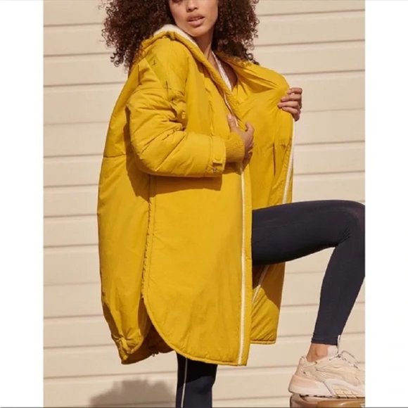 Free People Jackets & Blazers - SALE NWT FP Movement Survival Mode Puffer Yellow Desert Grass Jacket 50% OFF